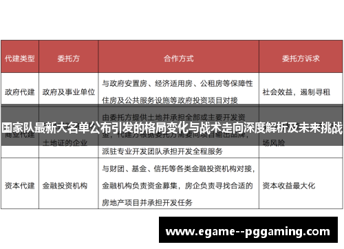 国家队最新大名单公布引发的格局变化与战术走向深度解析及未来挑战